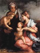 Andrea del Sarto Madonna and Child wiht SS.Elizabeth and the Young john France oil painting reproduction